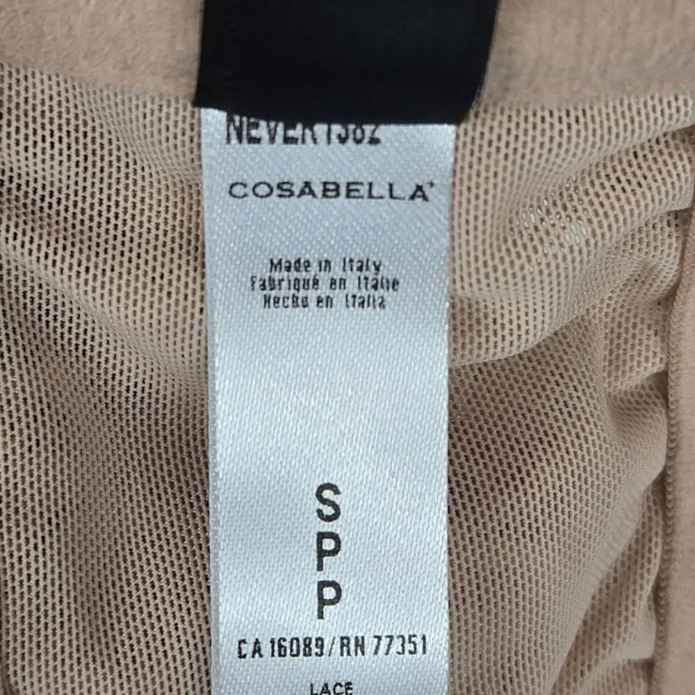 Cosabella Women's Size Small Sette Beige Curvy‎ Plungie Longline Bralette NWT
